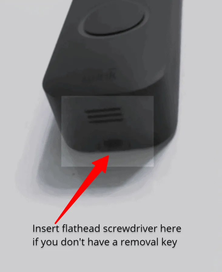 Blink doorbell removal slot