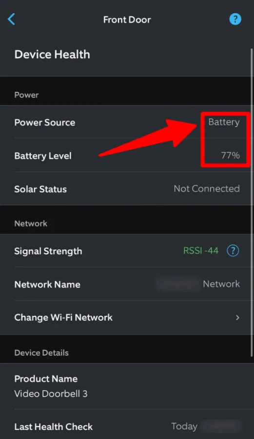 Ring doorbell hardwired but shows battery