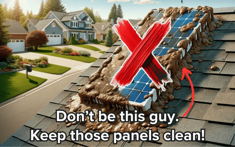 Dirty solar panel. 