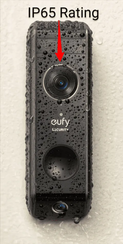Eufy wet doorbell ip65 rating.