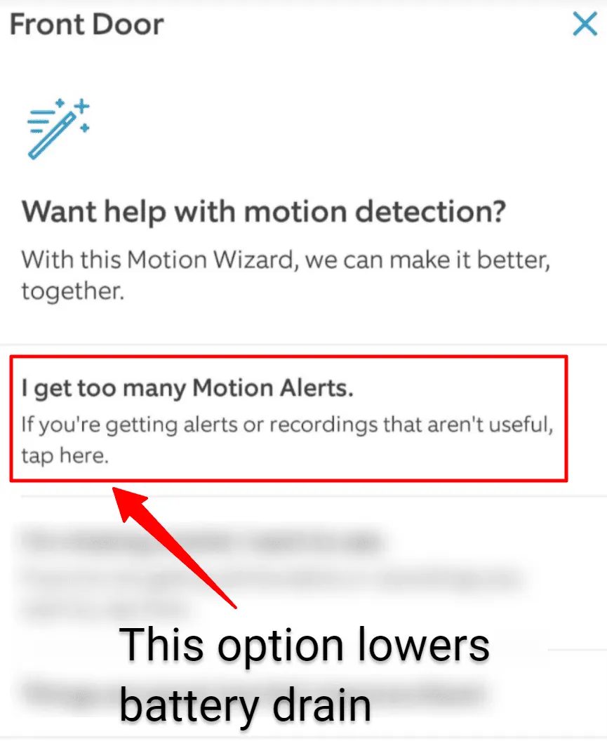 Ring motion detection unexpected battery drain fix